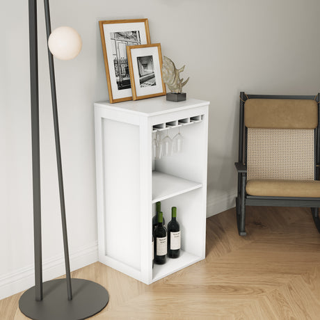 Modular Bar Wine Cabinet w/ Shelves & Glasses Holder - Joysource