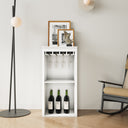 Modular Bar Wine Cabinet w/ Shelves & Glasses Holder - Joysource