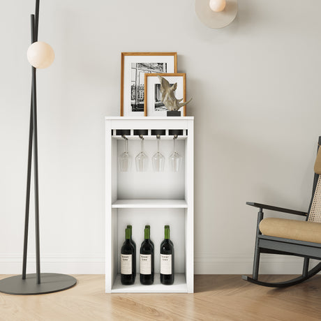 Modular Bar Wine Cabinet w/ Shelves & Glasses Holder - Joysource