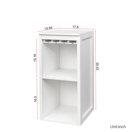 Modular Bar Wine Cabinet w/ Shelves & Glasses Holder - Joysource