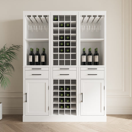 Modular Wine Bar Cabinet Buffet Cabinet w/ Drawers & Storage | Joysource