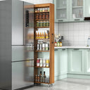7-Tier Slim Pull-Out Storage Cabinet on Wheels for Kitchen & Laundry Room
