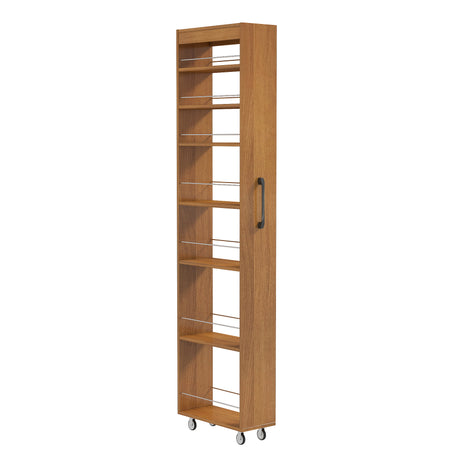 7-Tier Slim Pull-Out Storage Cabinet on Wheels for Kitchen & Laundry Room