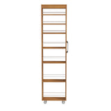 7-Tier Slim Pull-Out Storage Cabinet on Wheels for Kitchen & Laundry Room