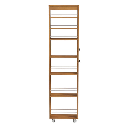 7-Tier Slim Pull-Out Storage Cabinet on Wheels for Kitchen & Laundry Room