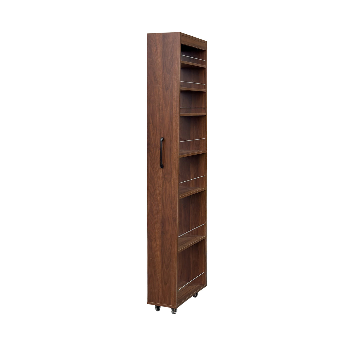 7-Tier Slim Pull-Out Storage Cabinet on Wheels for Kitchen & Laundry Room