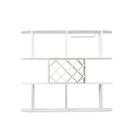 3-Tier Wall-Mounted Wine Rack w/ Glass Holder for Dining Room & Home Bar