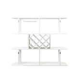 3-Tier Wall-Mounted Wine Rack w/ Glass Holder for Dining Room & Home Bar