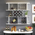 3-Tier Wall-Mounted Wine Rack w/ Glass Holder for Dining Room & Home Bar