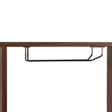 3-Tier Wall-Mounted Wine Rack w/ Glass Holder for Dining Room & Home Bar