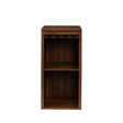 Modular Bar Cabinet in Walnut w/ Shelves & Glasses Holder - Joysource