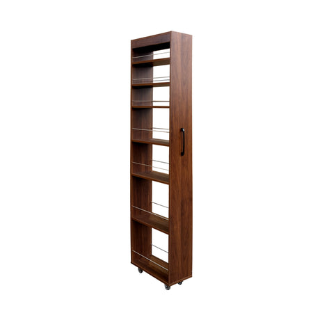 7-Tier Slim Pull-Out Storage Cabinet on Wheels for Kitchen & Laundry Room