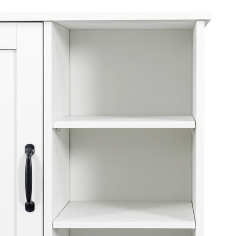 63" Laundry Storage Cabinet with Tilt-Out Hampers & Adjustable Shelves