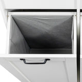 63" Laundry Storage Cabinet with Tilt-Out Hampers & Adjustable Shelves