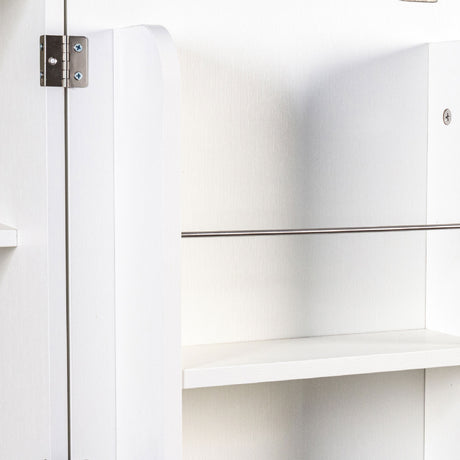 22" Deep Narrow Pantry Cabinet with Door Shelves & Interior Storage