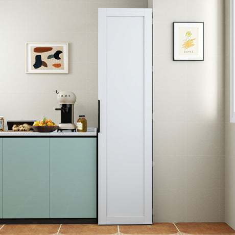22" Deep Narrow Pantry Cabinet with Door Shelves & Interior Storage