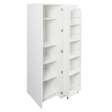 22" Deep Narrow Pantry Cabinet with Door Shelves & Interior Storage
