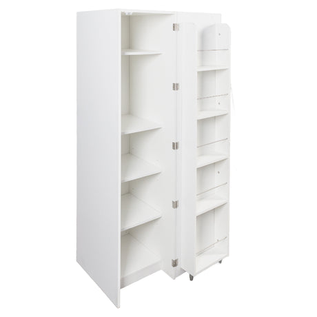 22" Deep Narrow Pantry Cabinet with Door Shelves & Interior Storage
