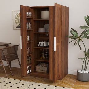 63" Tall Kitchen Pantry Cabinet w/ Doors & Shelves | Joysource