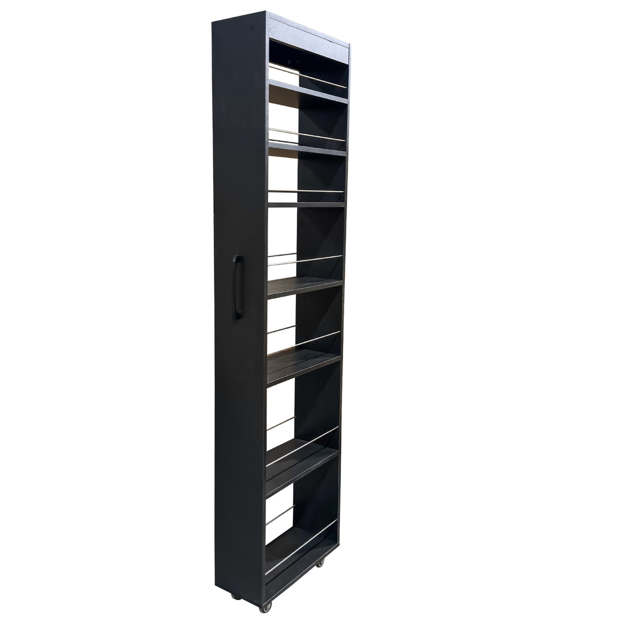 7-Tier Slim Pull-Out Storage Cabinet on Wheels for Kitchen & Laundry Room