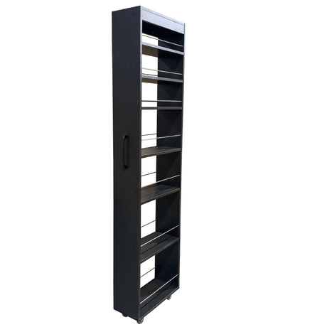 7-Tier Slim Pull-Out Storage Cabinet on Wheels for Kitchen & Laundry Room