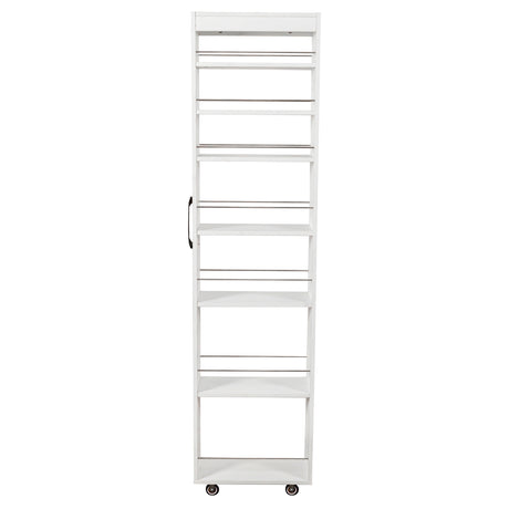 7-Tier Slim Pull-Out Storage Cabinet on Wheels for Kitchen & Laundry Room