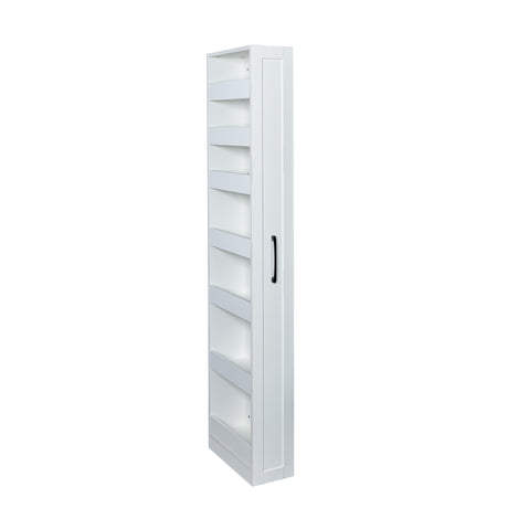 7-Tier Slim Rolling Storage Cabinet for Kitchen, Bathroom, Laundry, Office | 7.9" W
