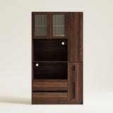 71" Kitchen Pantry Cabinet w/ Pull-out Shelf, 2 Drawers & Versatile Storage