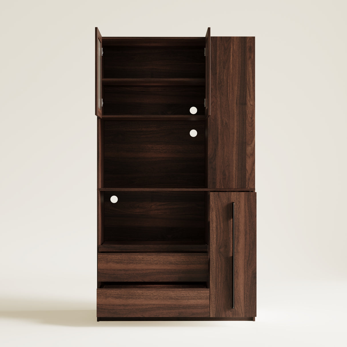 71" Kitchen Pantry Cabinet w/ Pull-out Shelf, 2 Drawers & Versatile Storage