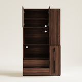 71" Kitchen Pantry Cabinet w/ Pull-out Shelf, 2 Drawers & Versatile Storage