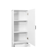 71" Laundry Cabinet with Tilt-Out Hamper, Adjustable Shelves & Drawer, White