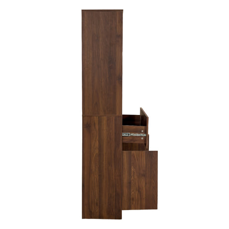 71" Multi-Functional Storage Cabinet with Drawer, Wine Rack & Glass Holder
