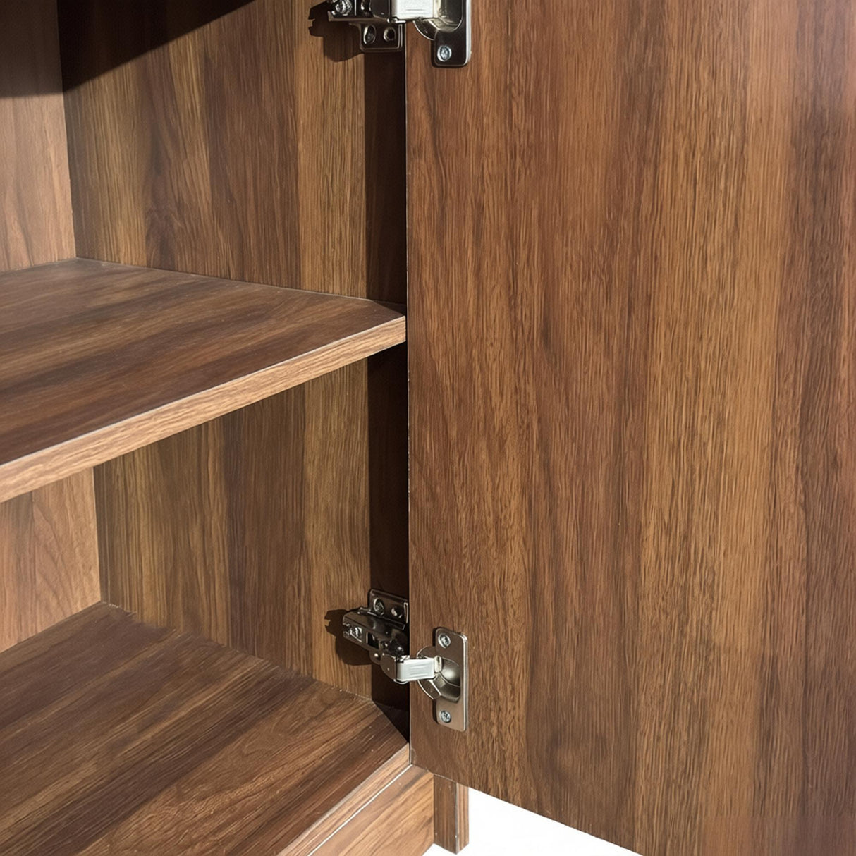 71" Multi-Functional Storage Cabinet with Drawer, Wine Rack & Glass Holder