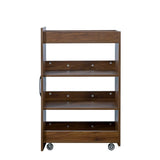 71" Multifunctional Storage Cabinet w/ 2 Glass Doors & Pull-Out Shelves