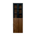71" Multifunctional Storage Cabinet w/ 2 Glass Doors & Pull-Out Shelves