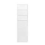 71" Narrow Display Storage Cabinet w/ 4-Tier Shelf and 3 Side Drawers