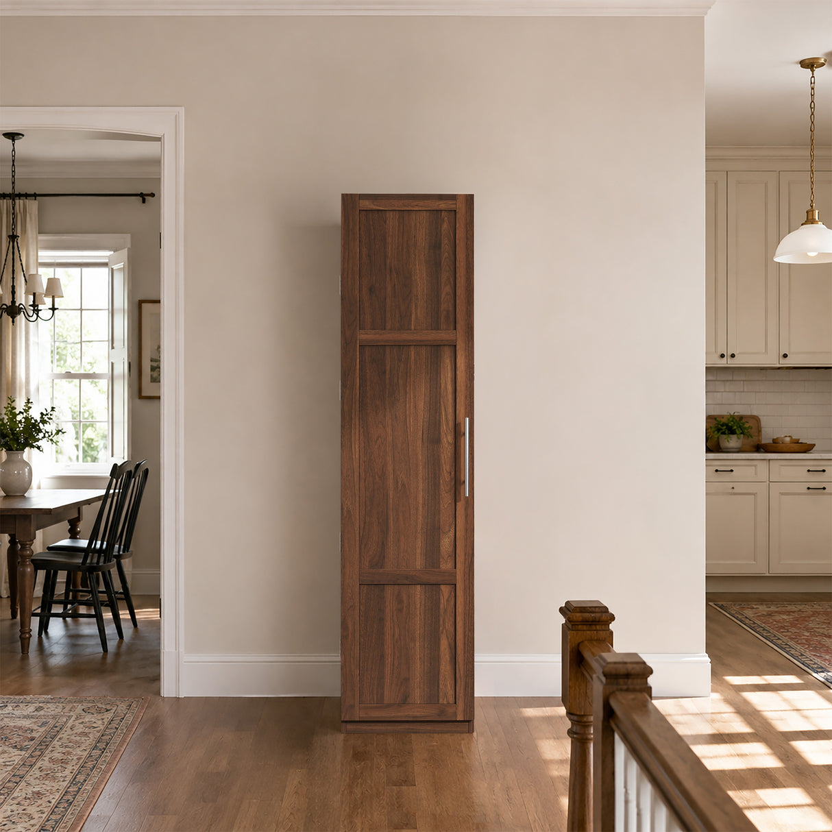 71" Narrow Kitchen Pantry Cabinet w/ Doors & Adjustable Shelves | Multipurpose