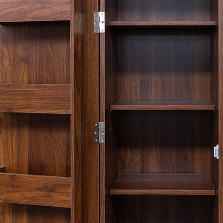 71" Narrow Kitchen Pantry Cabinet w/ Doors & Adjustable Shelves | Multipurpose