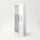 71" Narrow Pantry Cabinet with Pull-Out Storage & Wine Rack wr069