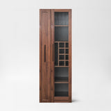 71" Narrow Pantry Cabinet with Pull-Out Storage & Wine Rack wr069