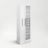 71" Narrow Pantry Cabinet with Pull-Out Storage & Wine Rack wr069
