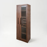 71" Narrow Pantry Cabinet with Pull-Out Storage & Wine Rack wr069