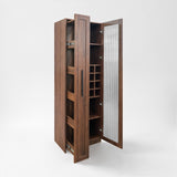 71" Narrow Pantry Cabinet with Pull-Out Storage & Wine Rack wr069