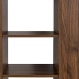 71" Narrow Storage Cabinet w/ 4-Tier Open Shelves & 3 Side Drawers