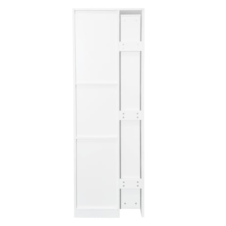 71" Slim Kitchen Pantry Cabinet w/ Clear Door & Pull-Out Shelf | Multifunctional