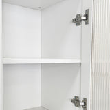 71" Slim Kitchen Pantry Cabinet w/ Clear Door & Pull-Out Shelf | Multifunctional