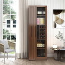 71" Narrow Pantry Cabinet with Pull-Out Storage & Wine Rack