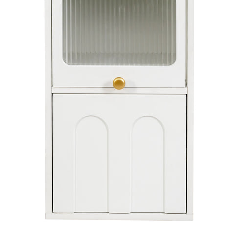 71" Tall Narrow Storage Cabinet with Doors, Pegboard and Drawers