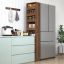 71" Slim Rolling Pantry Storage Cabinet for Kitchen, Bathroom, Laundry, Office