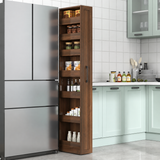 71" Slim Rolling Pantry Storage Cabinet for Kitchen, Bathroom, Laundry, Office